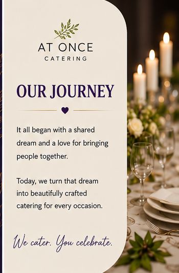 The journey of At Once Catering